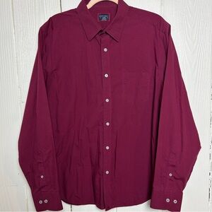 UNTUCKit Men's Burgundy Casual Button Down Shirt